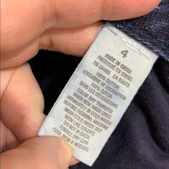 American Eagle Womens Denim Blue Jean Shorts Dark Wash Cutoff Size 4 - Picture 8 of 8